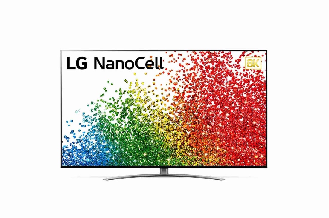 LG 75NANO996PB, LG NanoCell TV vist forfra, 75NANO996PB