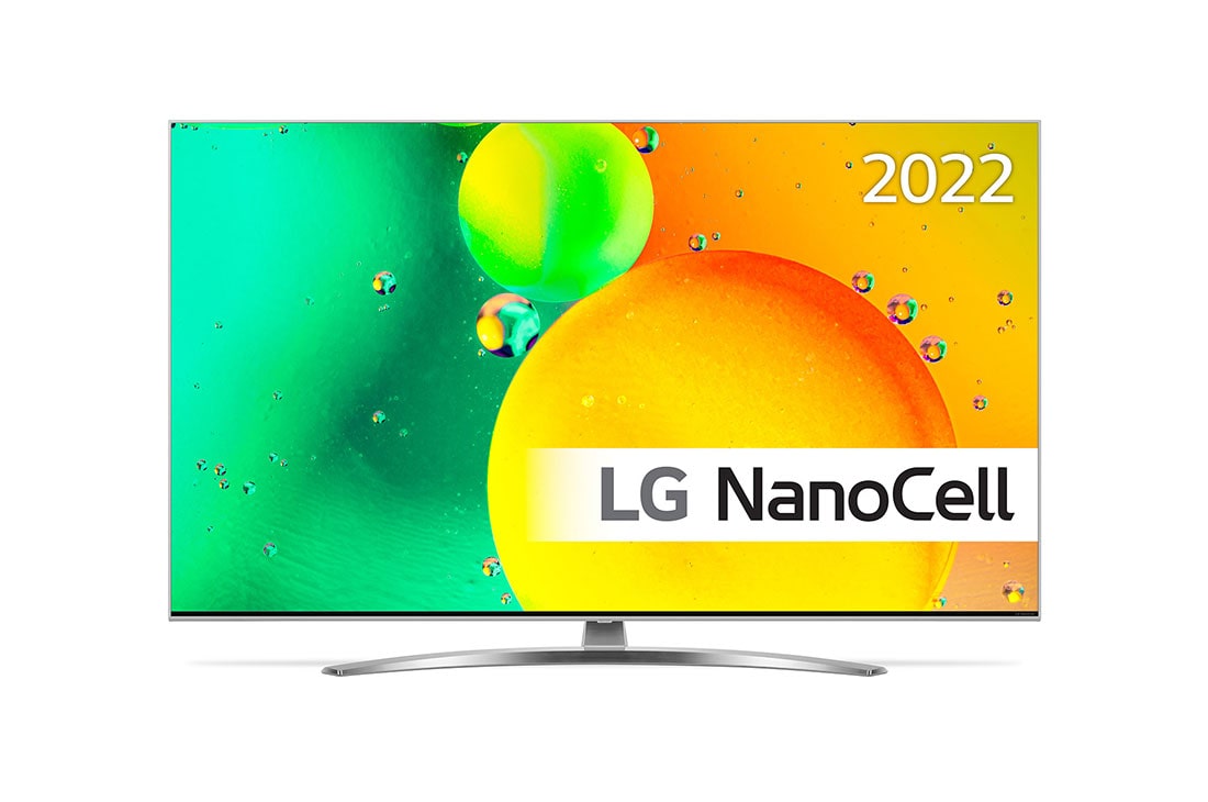 LG 55'' NANO 78 - NanoCell 4K Smart TV - 55NANO786QA, LG NanoCell TV vist forfra, 55NANO786QA