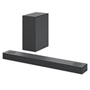 LG Barre de son 3.1.2 | 380W | Dolby Atmos | DTS:X | eARC | Hi-Res Audio, Vue en diagonale de la barre de son et du haut-parleur arrière, S75Q, thumbnail 13