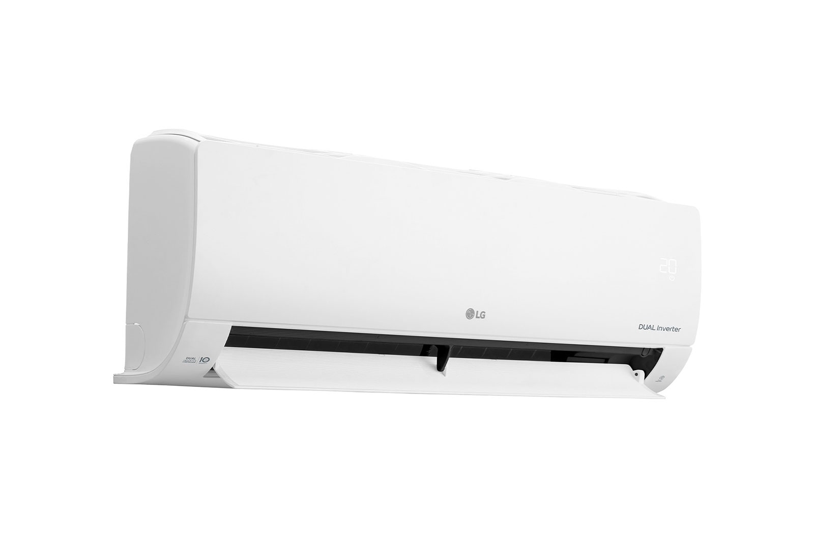 LG DUAL COOL | T3 | DUAL Inverter Compressor™ | 12 K BTU/h | Economie d’énergie | Refroidissement rapide | Wifi | Nettoyage automatique |  Silencieux, LG WIN12ALG Left View , DUAL12AT3