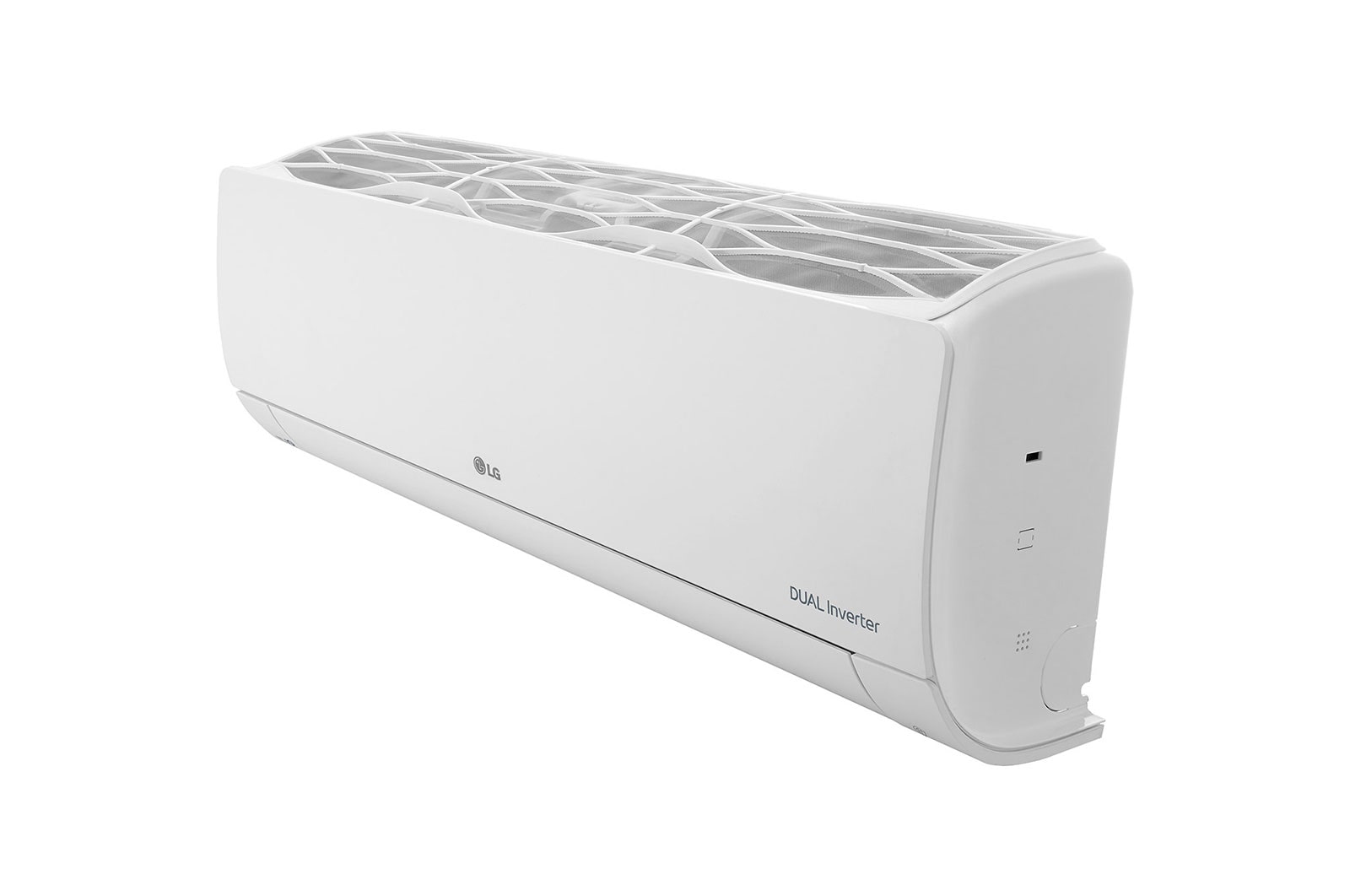 LG DUAL COOL | T3 | DUAL Inverter Compressor™ | 12 K BTU/h | Economie d’énergie | Refroidissement rapide | Wifi | Nettoyage automatique |  Silencieux, LG WIN12ALG Left View Open 60 degree, DUAL12AT3