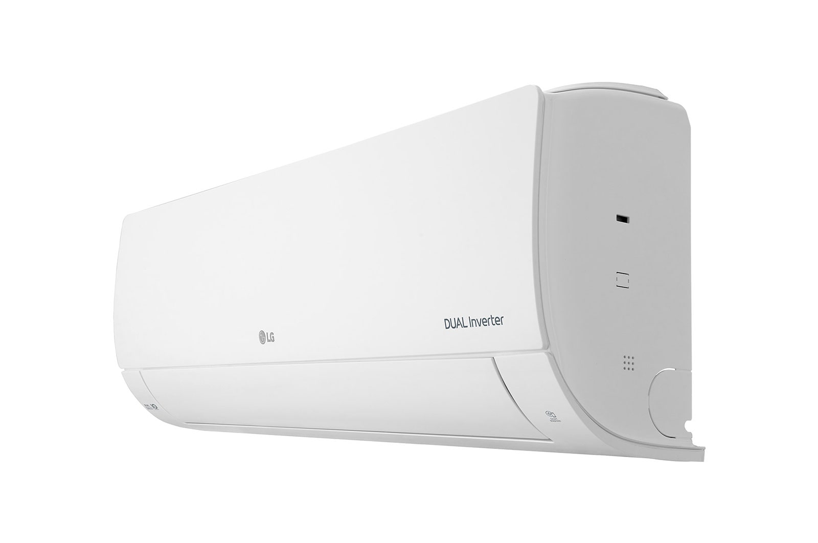 LG DUAL COOL | T3 | DUAL Inverter Compressor™ | 12 K BTU/h | Economie d’énergie | Refroidissement rapide | Wifi | Nettoyage automatique |  Silencieux, LG WIN12ALG Left View Open 30 degree, DUAL12AT3