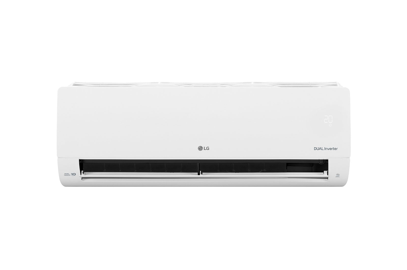 LG DUAL COOL | T3 | DUAL Inverter Compressor™ | 12 K BTU/h | Economie d’énergie | Refroidissement rapide | Wifi | Nettoyage automatique |  Silencieux, LG WIN12ALG Front View Open , DUAL12AT3