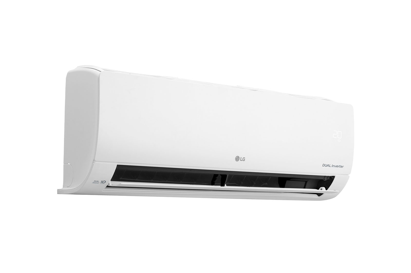 LG DUAL COOL | T3 | DUAL Inverter Compressor™ | 12 K BTU/h | Economie d’énergie | Refroidissement rapide | Wifi | Nettoyage automatique |  Silencieux, LG WIN12ALG Left View Perspective 60 degree, DUAL12AT3
