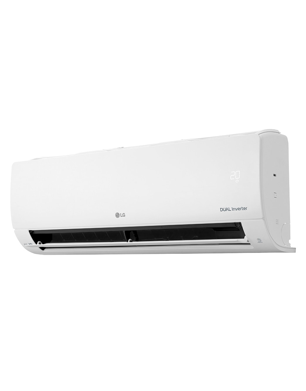 LG DUAL COOL | T3 | DUAL Inverter Compressor™ | 12 K BTU/h | Economie d’énergie | Refroidissement rapide | Wifi | Nettoyage automatique |  Silencieux, LG WIN12ALG Right View Open , DUAL12AT3