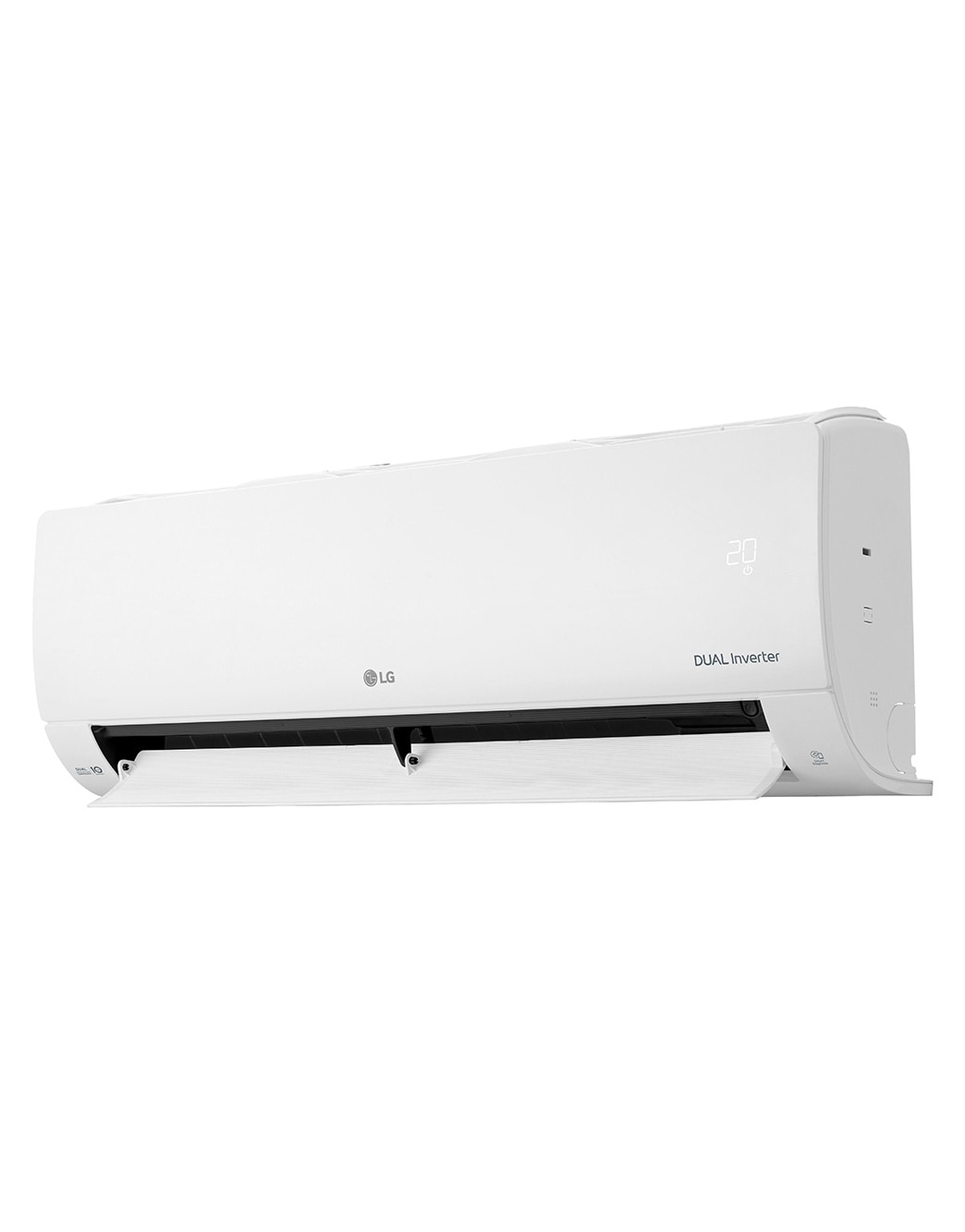 LG DUAL COOL | T3 | DUAL Inverter Compressor™ | 12 K BTU/h | Economie d’énergie | Refroidissement rapide | Wifi | Nettoyage automatique |  Silencieux, LG WIN12ALG Right View Open 60 degree, DUAL12AT3