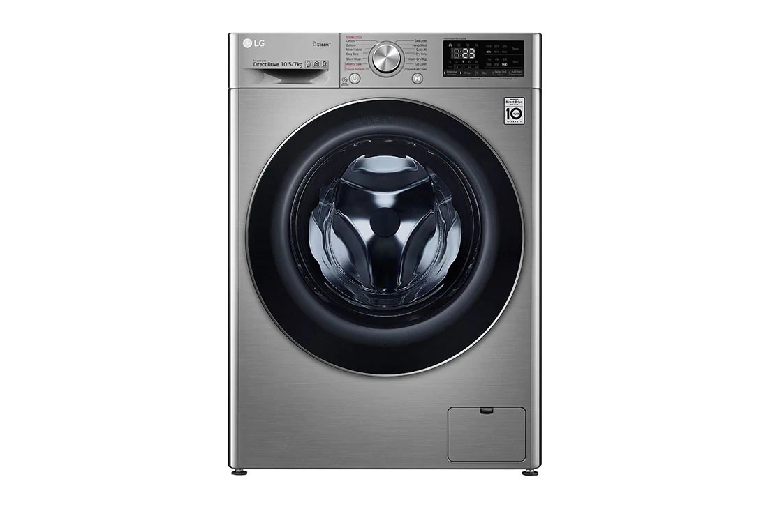 LG Lave-linge combiné de 10 Kg avec distributeur rotatif, 3 programmes de  lavage, filtre à peluche