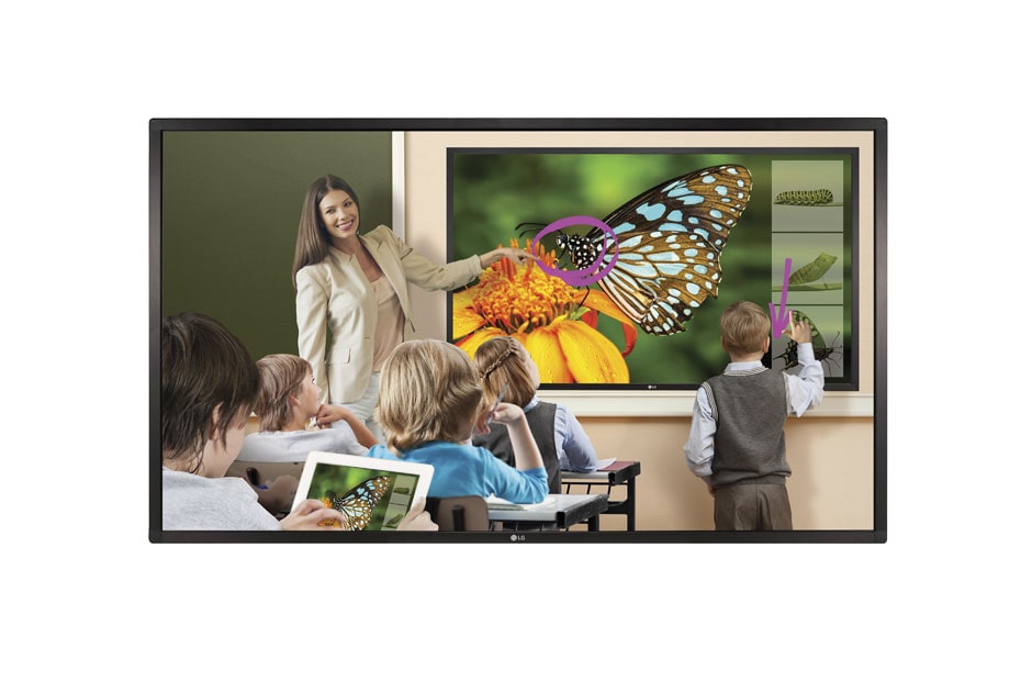 LG 43 Inch Interactive Touch Screen, With Slim Bezel Display, Featuring an IR Touch Screen and Anti Glare Display, KT-T430