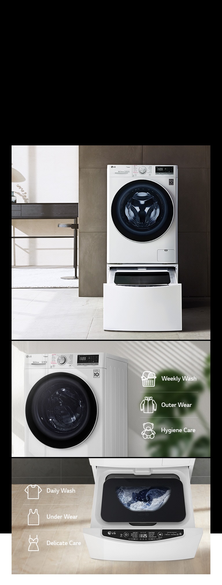 LG F4V5VYP2T Washing Machine: Care Laundry Advanced