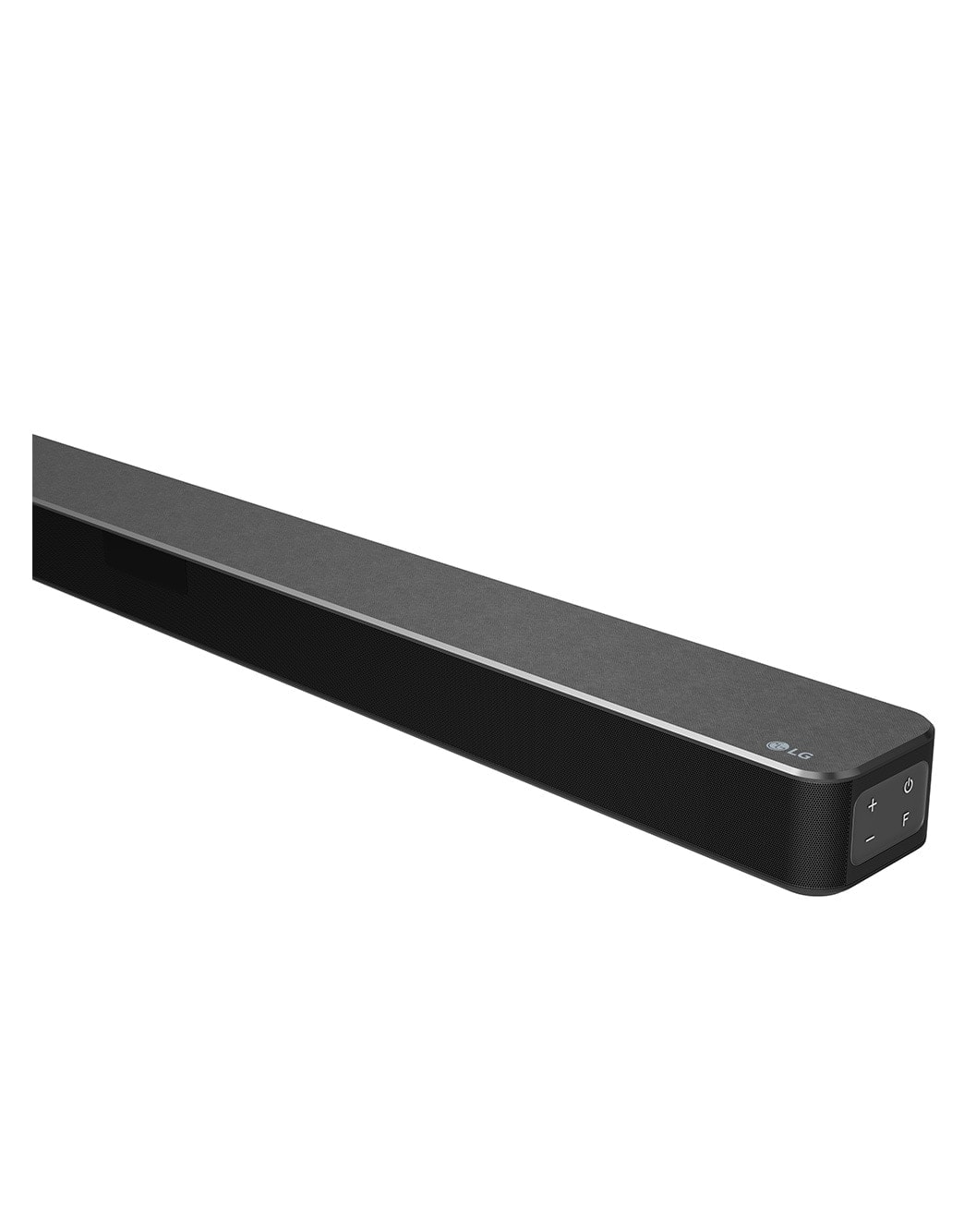 LG SN5 |  400W | 2.1ch | DTS Virtual:X | AI Sound Pro, close-up view of right side, SN5