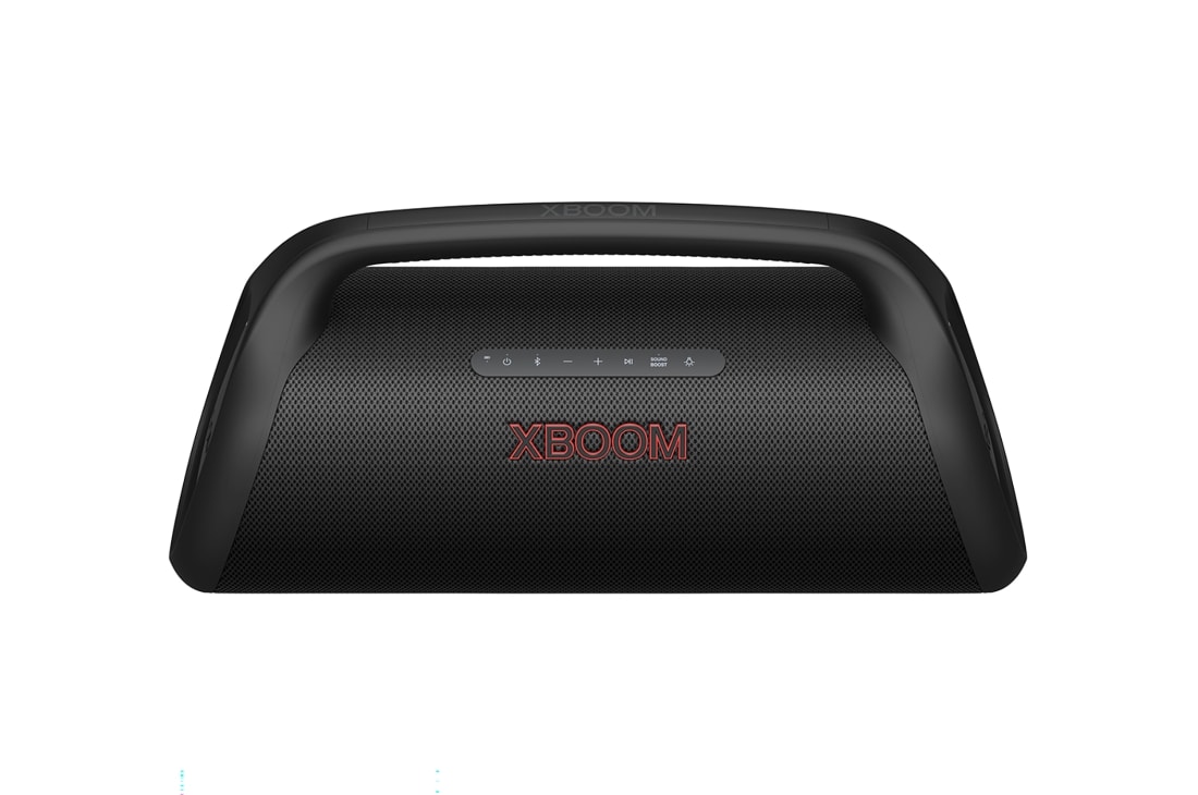 LG XBOOM Go XG9 | 80W |  IP67 Waterproof & Dust Resistant | Stage  Lighting, Front 30 degree view, XG9QBK