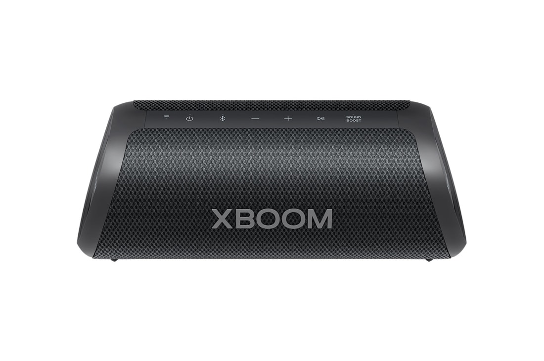 LG XBOOM Go XG7 | 30W |  IP67 Waterproof & Dust Resistant | 24 Hours of Battery Life, Front 30 degree view, XG7QBK