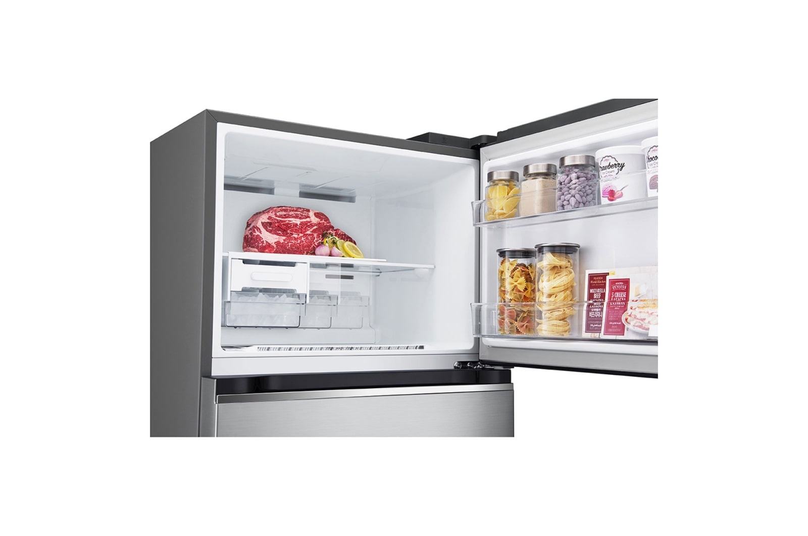 LG 395(L) | Top Freezer Refrigerator |Smart Inverter Compressor | LinearCooling™ | DoorCooling+™, GL-B492PLGB