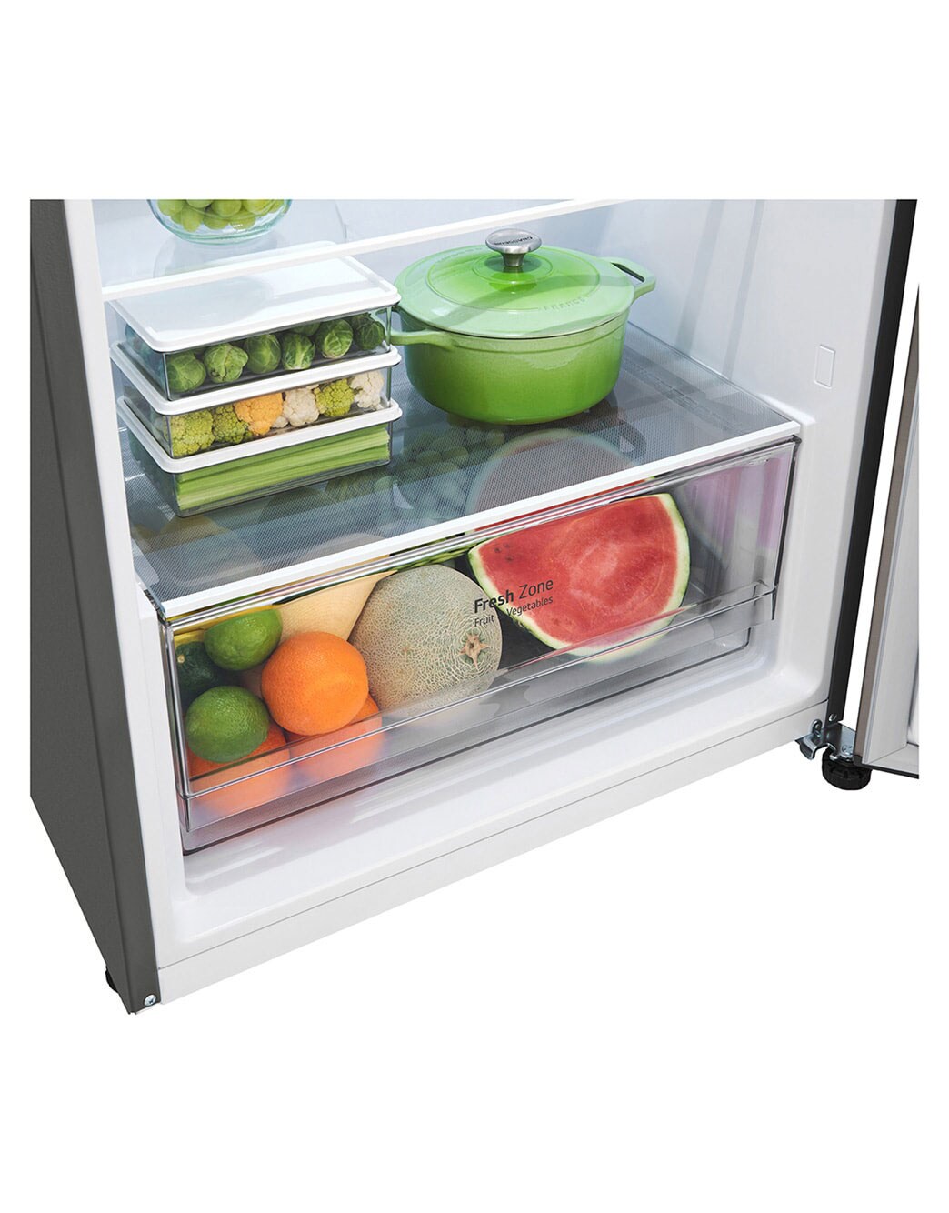 LG 395(L) | Top Freezer Refrigerator |Smart Inverter Compressor | LinearCooling™ | DoorCooling+™, GL-B492PLGB