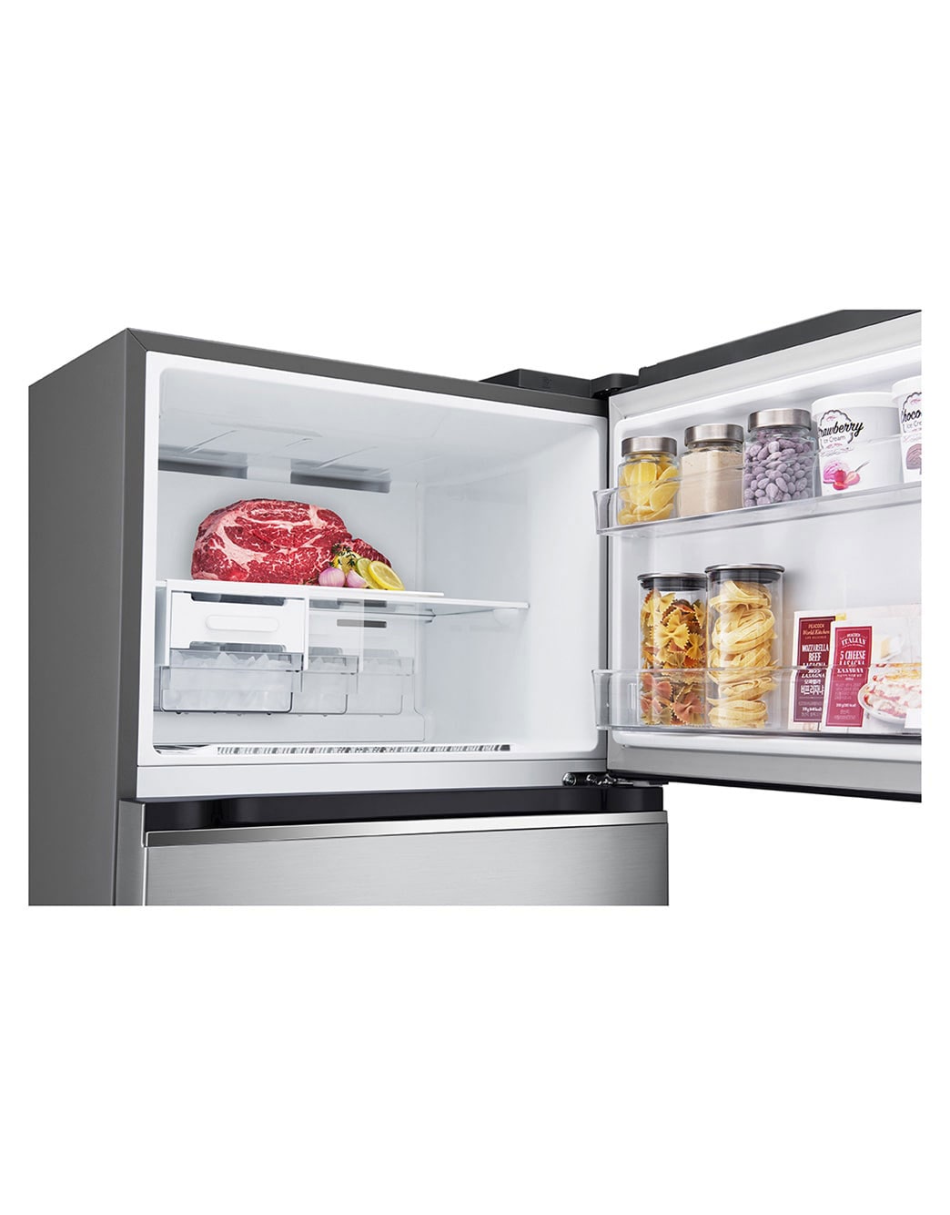 LG 395(L) | Top Freezer Refrigerator |Smart Inverter Compressor | LinearCooling™ | DoorCooling+™, GL-B492PLGB