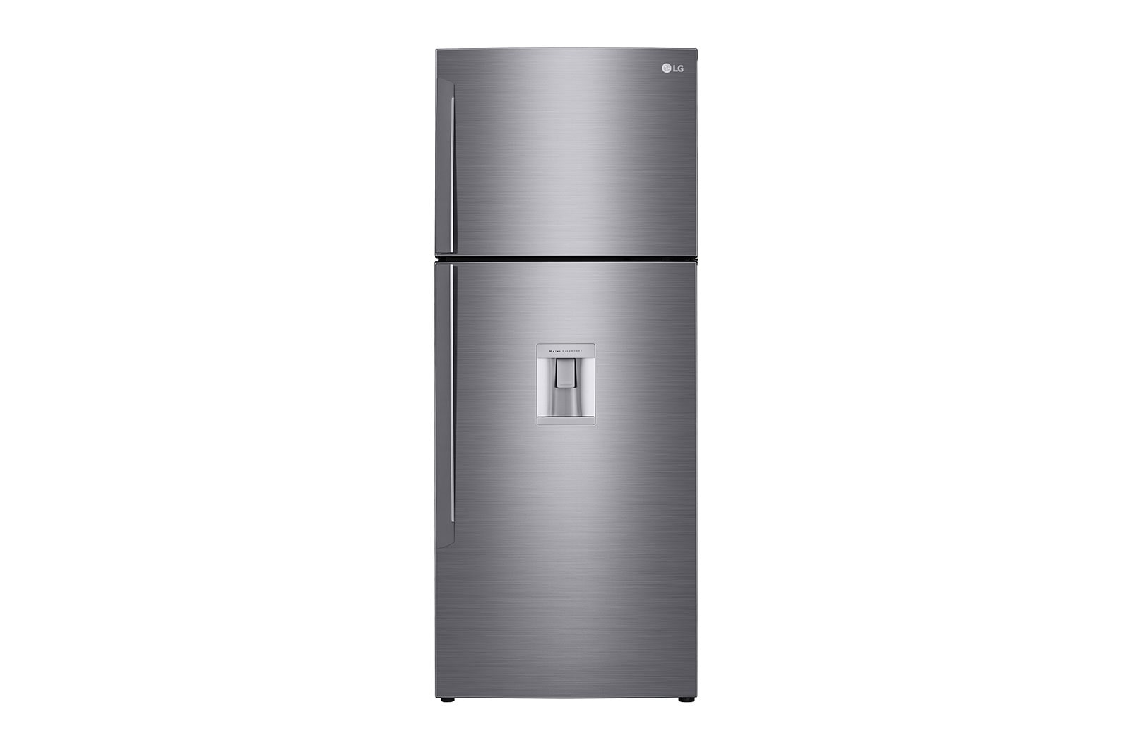 LG 438(L) | Top Freezer Refrigerator | Smart Inverter Compressor | Water Dispenser | NatureFRESH™ | LinearCooling™, Front View, GL-T652HLCM