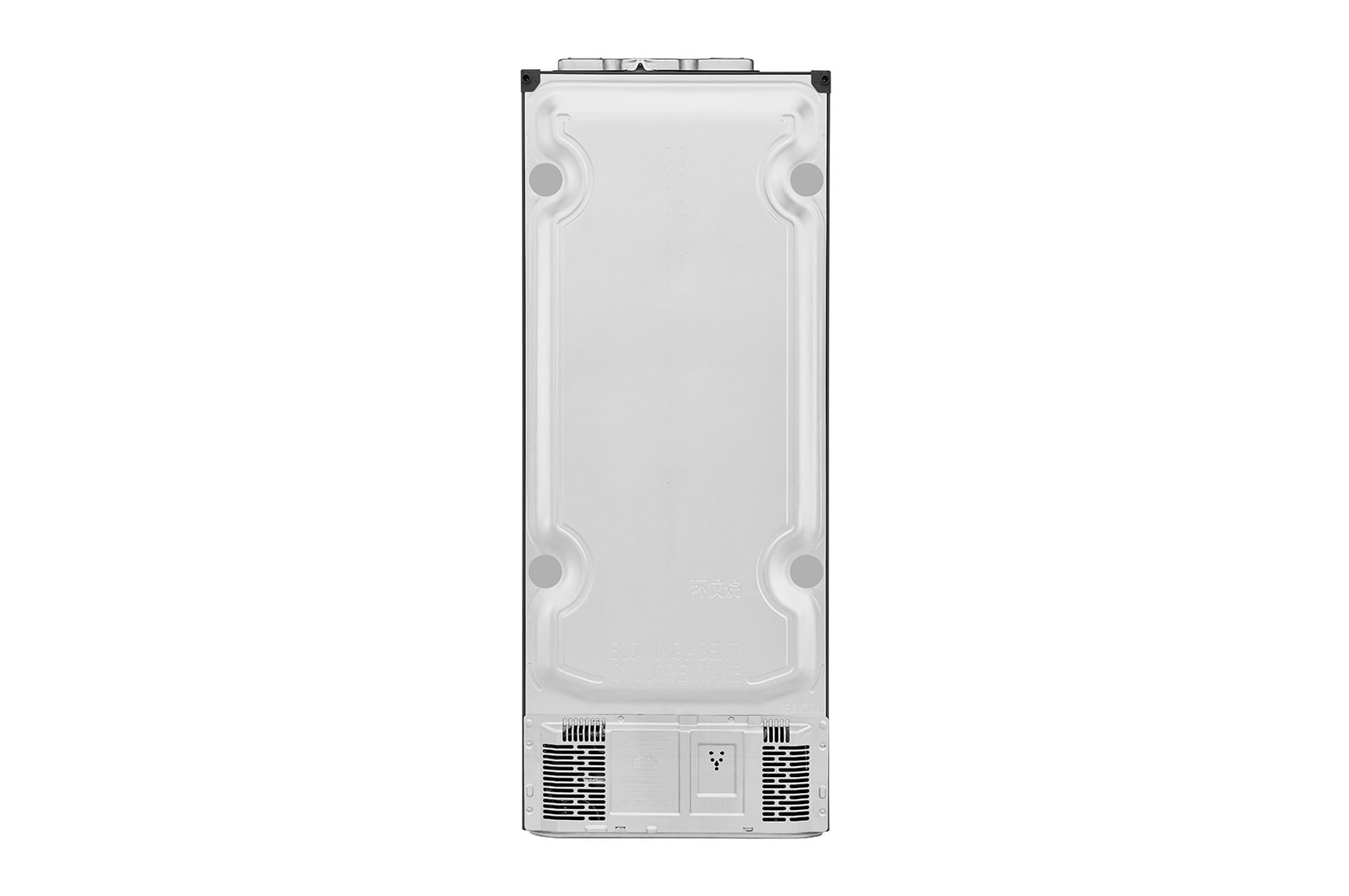 LG 438(L) | Top Freezer Refrigerator | Smart Inverter Compressor | Water Dispenser | NatureFRESH™ | LinearCooling™, back view, GL-T652HLCM