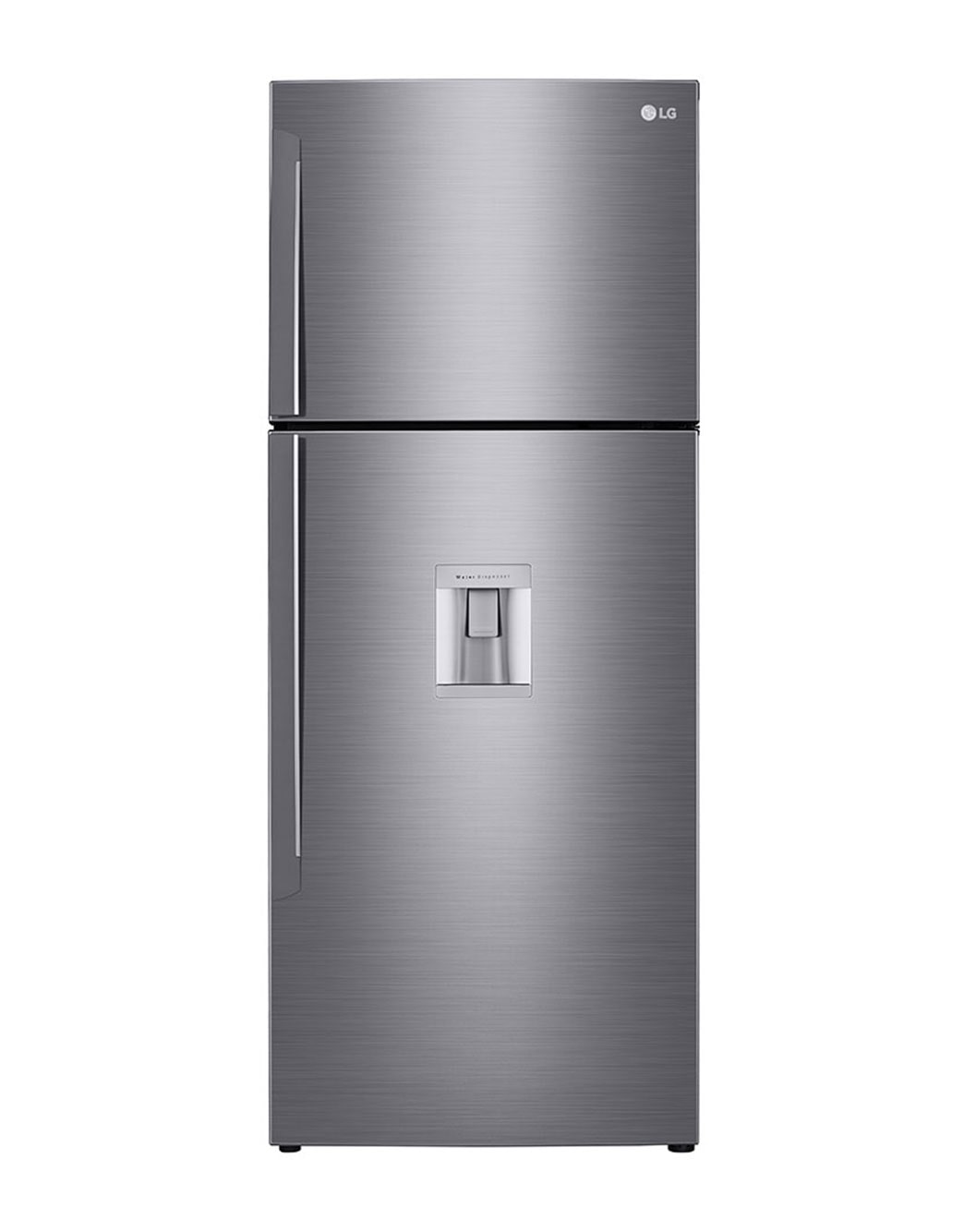 LG 438(L) | Top Freezer Refrigerator | Smart Inverter Compressor | Water Dispenser | NatureFRESH™ | LinearCooling™, Front View, GL-T652HLCM