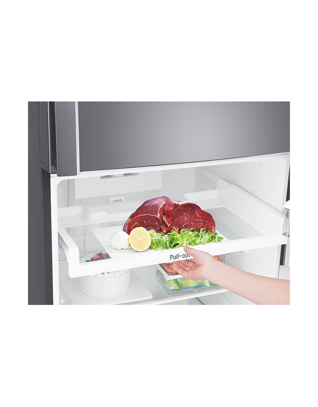 LG 438(L) | Top Freezer Refrigerator | Smart Inverter Compressor | Water Dispenser | NatureFRESH™ | LinearCooling™, detail view, GL-T652HLCM