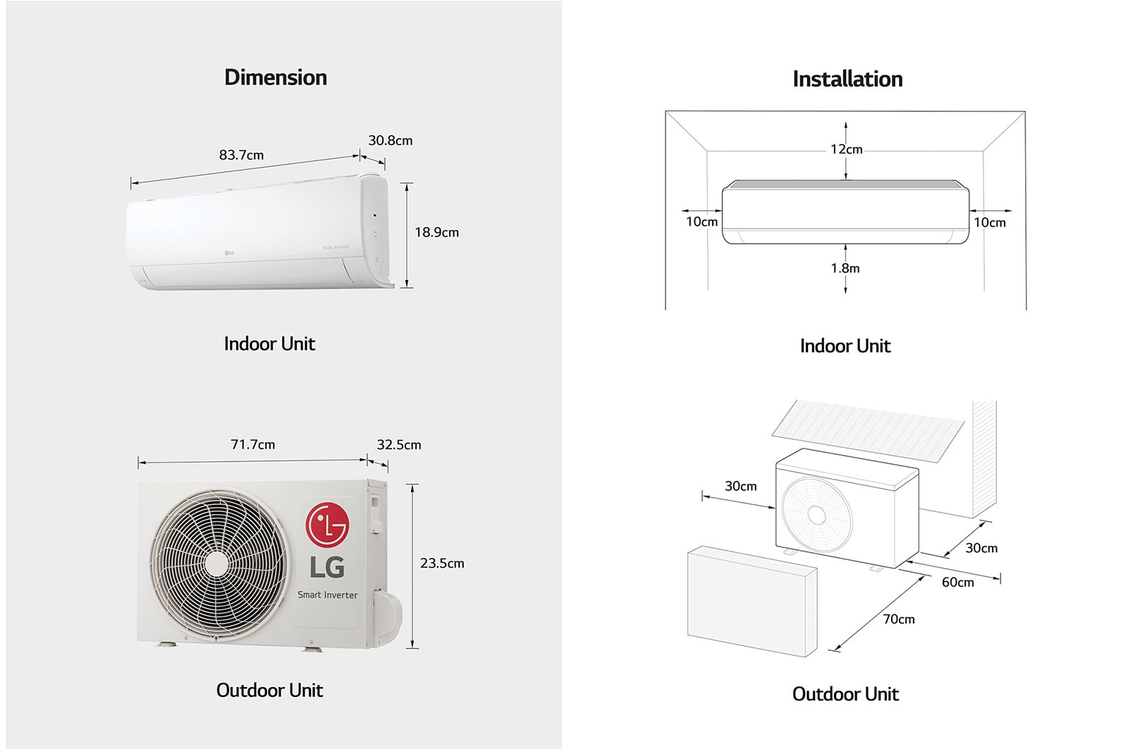 12,000 BTU Split AC: Cool for Comfort - S4-Q12JAQAL| LG E.A.