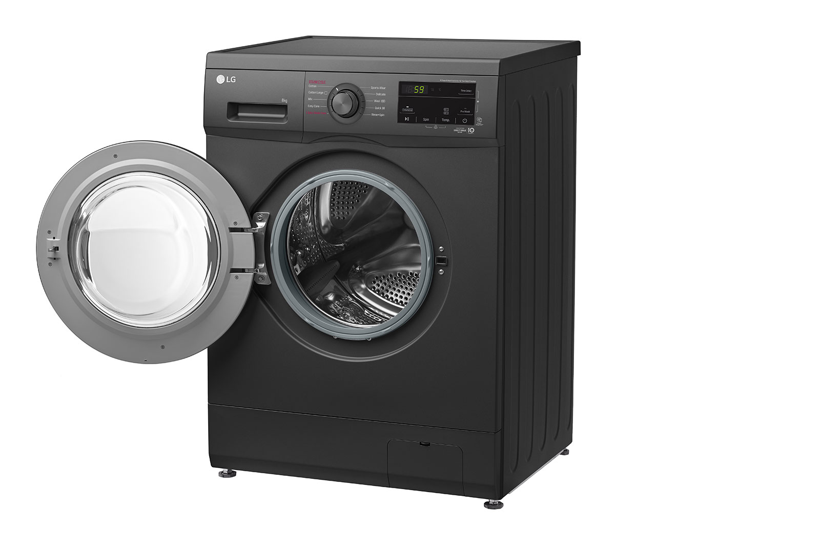 black washing machine 8kg