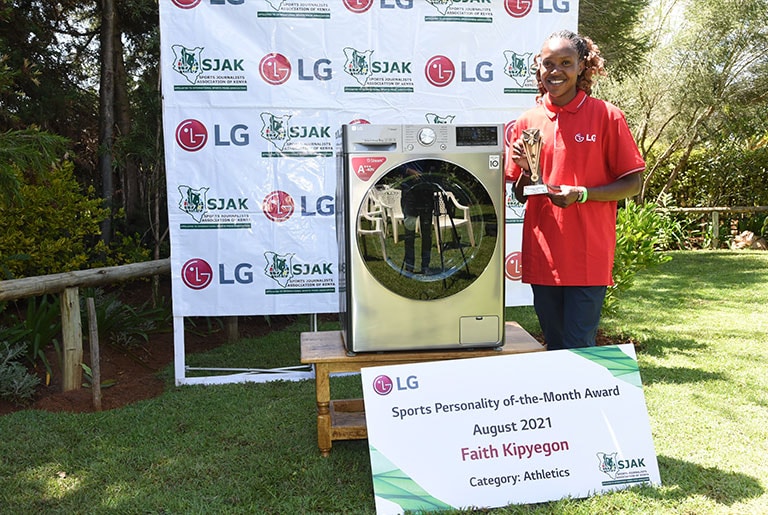 olympic-champion-faith-kipyegon-named-lg-sports-personality-for-month-of-august