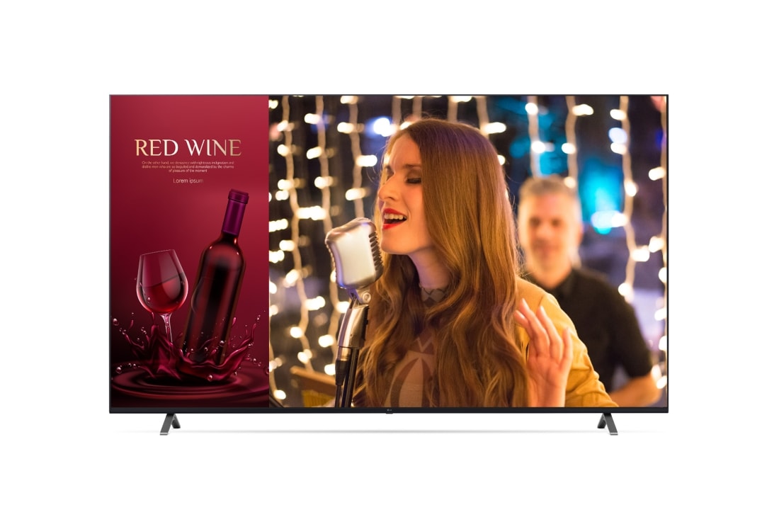 LG UHD TV Signage, Vista frontal con imagen de relleno, 86UR640S9UD