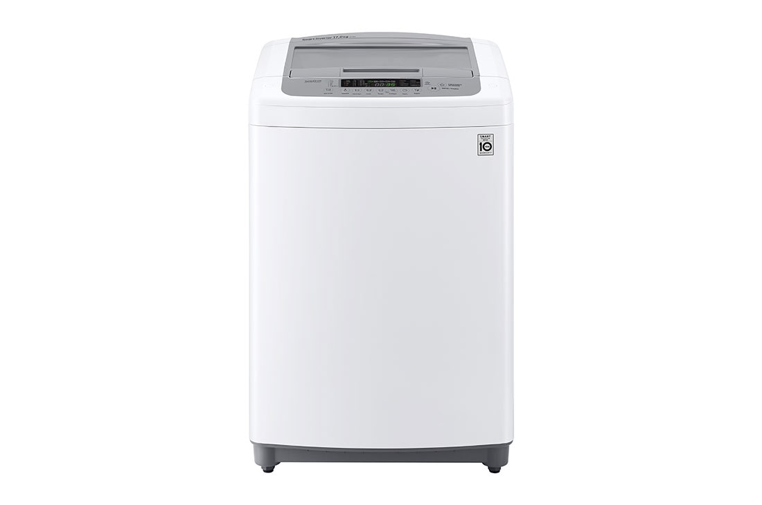 LG Lavadora Carga Superior 18kg Smart Inverter, Smart Motion, TurboDrum™, Color Blanco, Front view, WT18WVTM