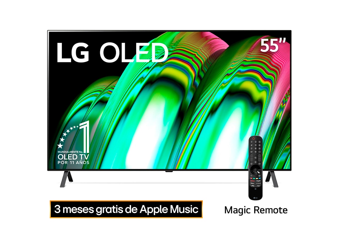LG OLED 55'' A2 Smart TV con ThinQ AI (Inteligencia Artificial), Vista frontal , OLED55A2PSA
