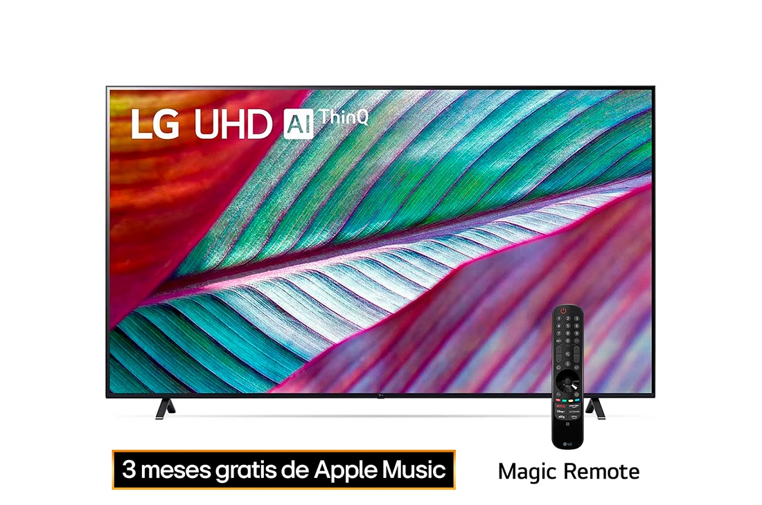 LG Pantalla LG UHD 86'' UR87 4K SMART TV con ThinQ AI, Vista frontal del televisor LG UHD, 86UR8750PSA