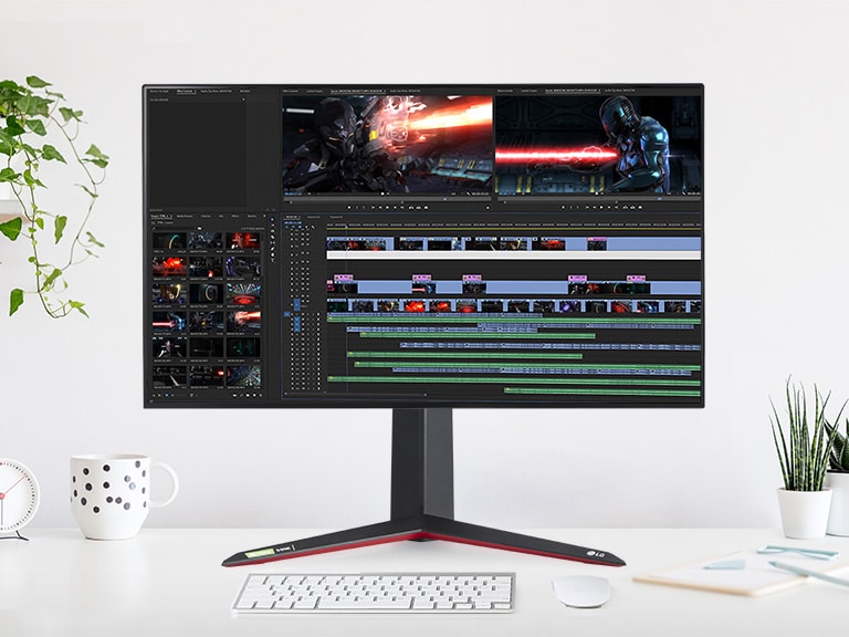 Monitor, mis toetab 4K UHD eraldusvõimet, katab 98% DCI-P3 värvigammast ja kuvab 10-bitist värvi