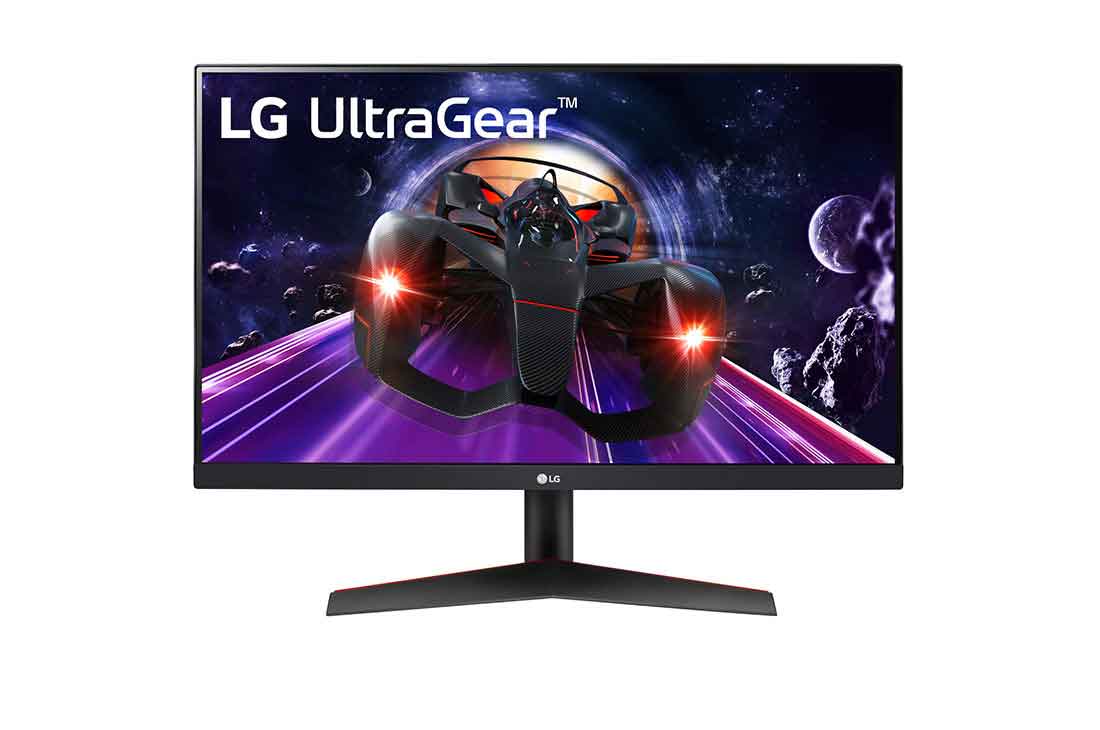 LG 23,8” UltraGear™ Full HD IPS 1 ms (GtG) mängurimonitor, eestvaade, 24GN600-B