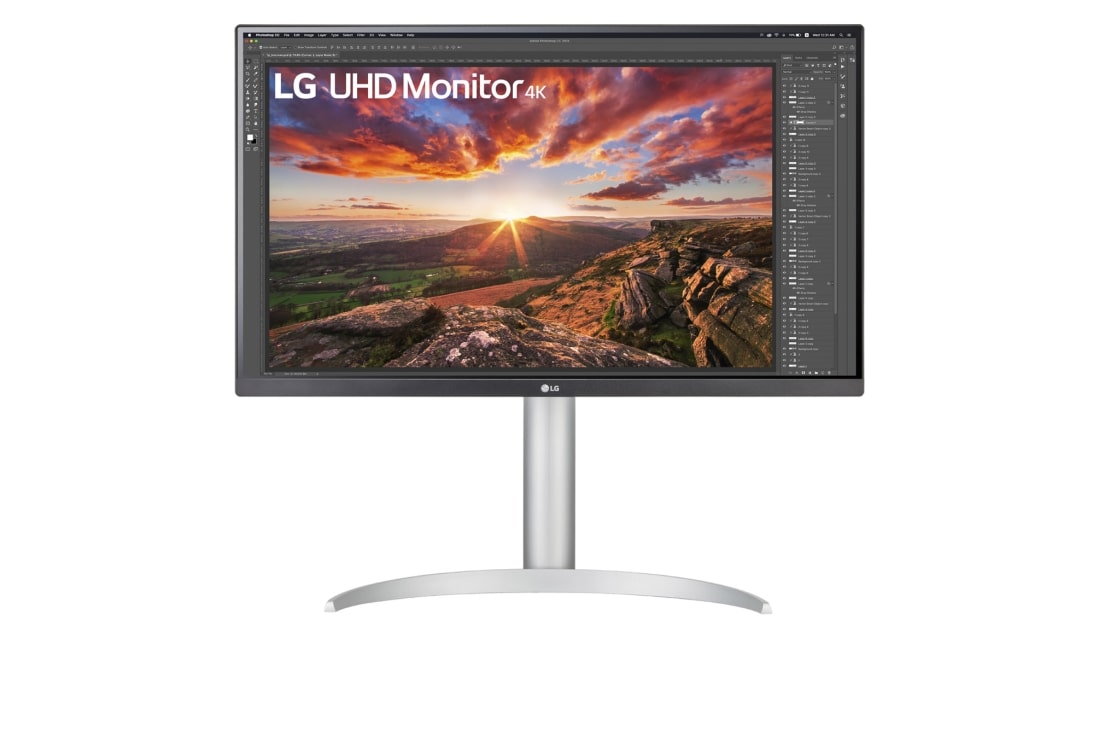 LG 27-tolline UHD 4K monitor, eestvaade, 27UP850N-W