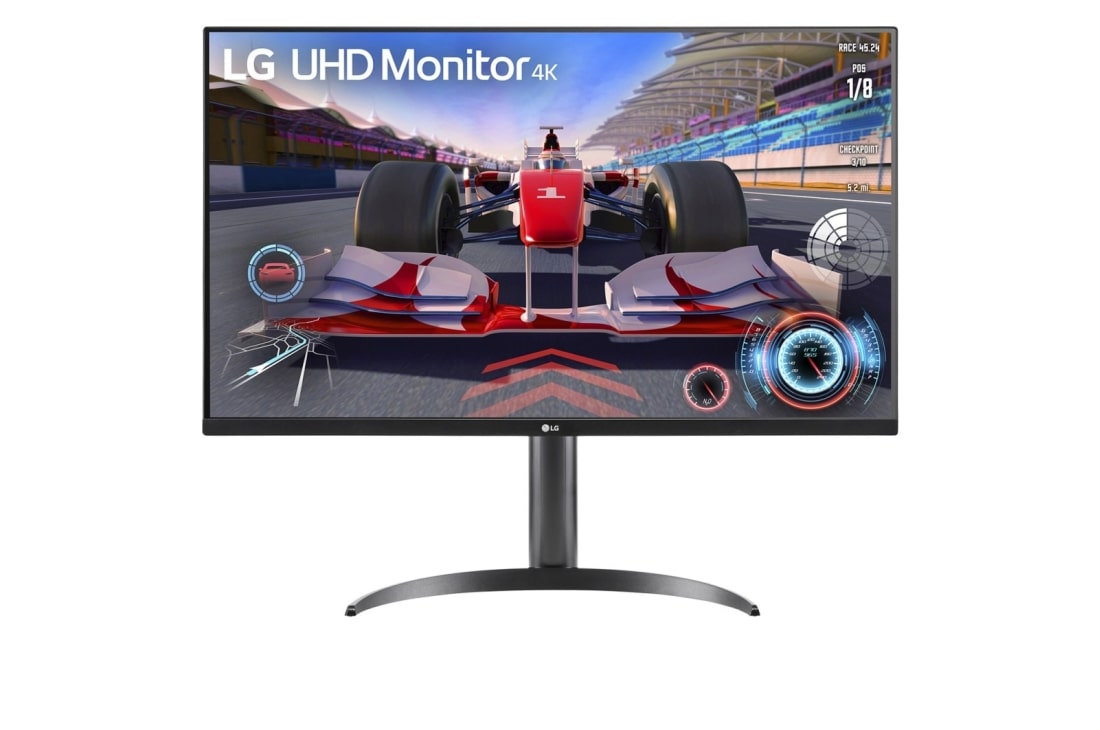 LG 31,5” UHD 4K HDR monitor, eestvaade, 32UR550-B