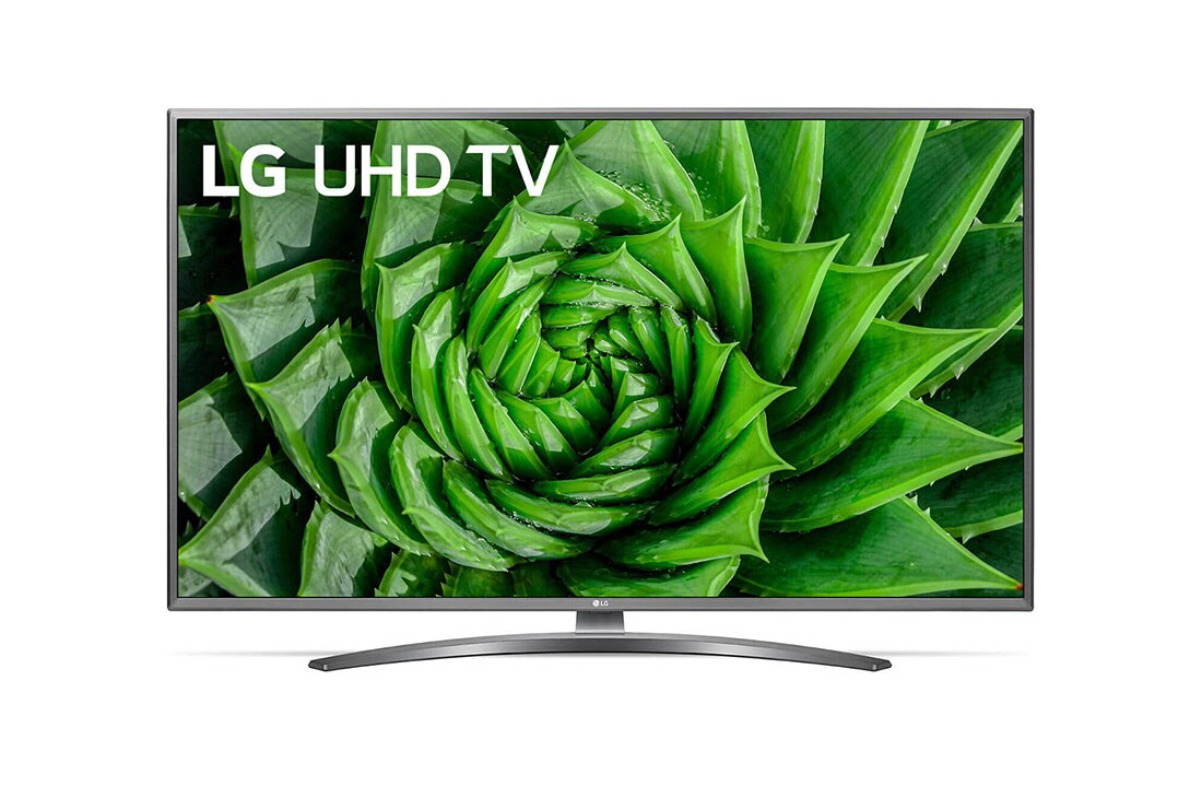 LG 43-tolline UHD 4K teler, eestvaade koos täitepildiga, 43UN81003LB