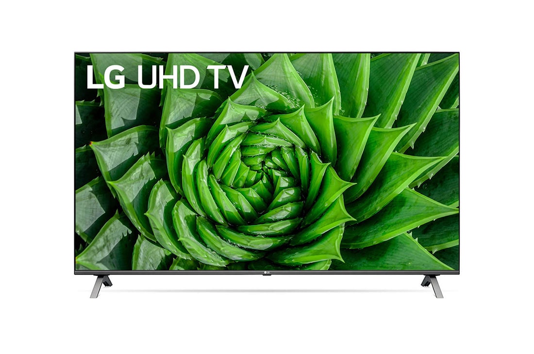 LG 65-tolline UHD 4K teler, eestvaade koos täitepildiga, 65UN80003LA