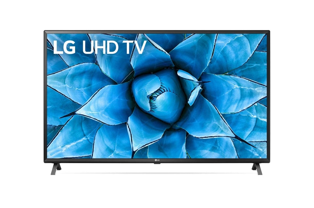 LG 49-tolline UHD 4K teler, eestvaade koos täitepildiga, 49UN73003LA