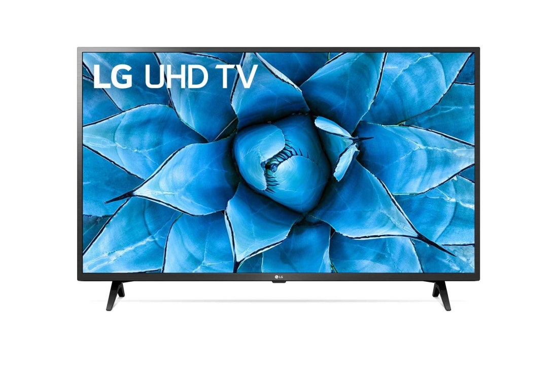 LG 43-tolline UHD 4K teler, eestvaade koos täitepildiga, 43UN73003LC