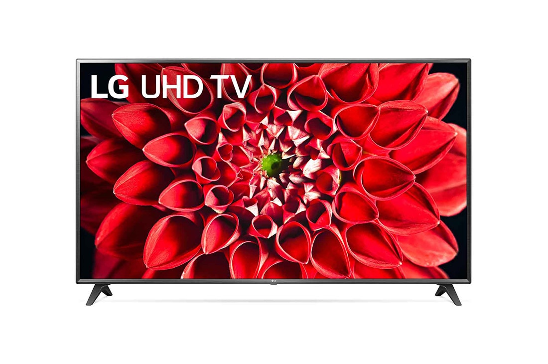 LG 75-tolline UHD 4K teler, eestvaade koos täitepildiga, 75UN71003LC