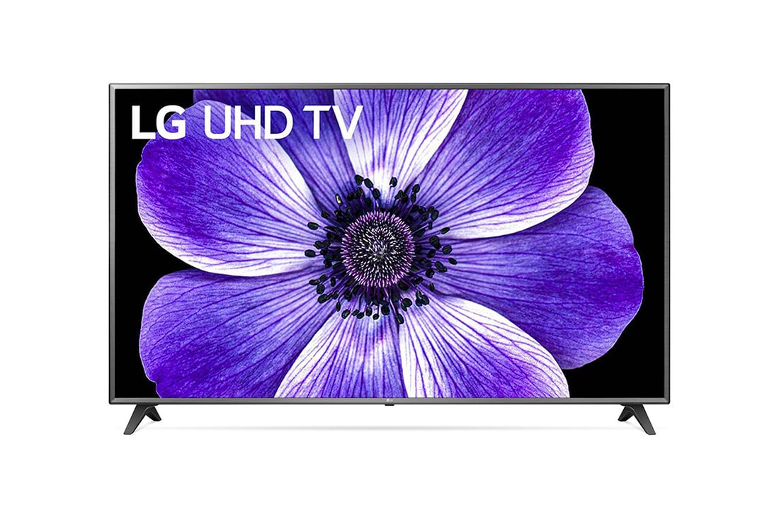 LG 75-tolline UHD 4K teler, eestvaade koos täitepildiga, 75UN70703LD