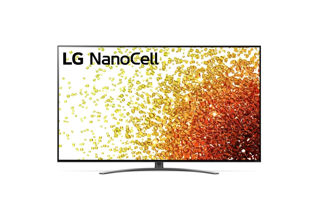 LG 75-tolline NanoCell 4K teler koos protsessor α7 ja helisüsteem Dolby Atmos, LG NanoCell teleri eestvaade, 75NANO913PA