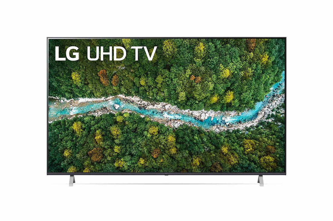 LG 75-tolline UHD 4K teler 75UP7700, LG UHD-teleri eestvaade, 75UP77003LB