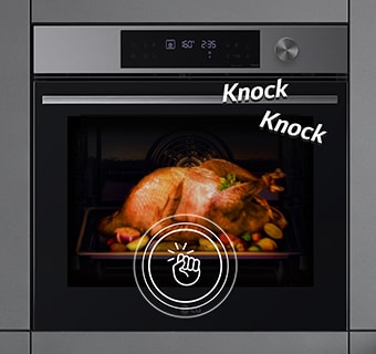 It's an animation that lights up when you tap on the oven door.