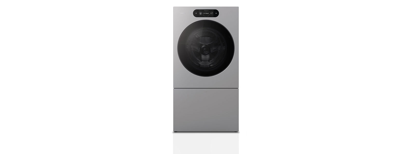 the LG SIGNATURE Washer-Dryer’s bright, seven-inch LCD display provides easy control of features and settings, and gives users access to any new cycles they’ve downloaded via the ThinQ app.