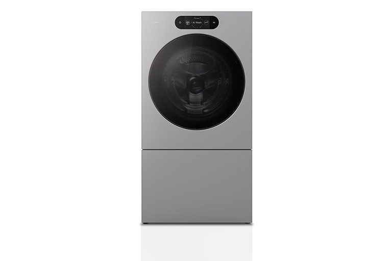 the LG SIGNATURE Washer-Dryer’s bright, seven-inch LCD display provides easy control of features and settings, and gives users access to any new cycles they’ve downloaded via the ThinQ app.