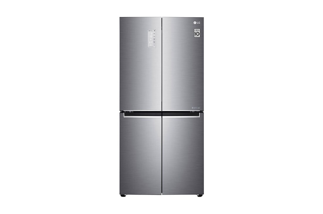 LG 4 Door Refrigerator, Inverter Linear Compressor, 530 Liter, 19 Cubic Feet, front view, GC-B22FTLVB