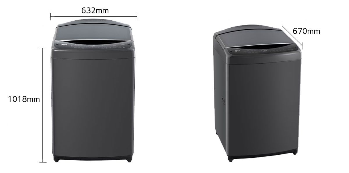 LG 19kg Top Load Washing Machine: 6 Motion DD, Inverter Direct Drive, Steam Functionality, Smart Diagnosis, Middle Black LCD Display T19H3SDHT2