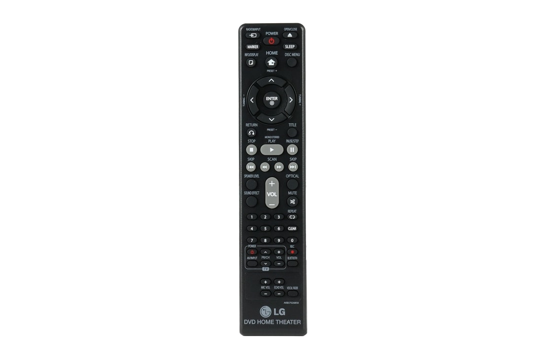 LG Remote Controller Assembly, Front view, AKB37026858
