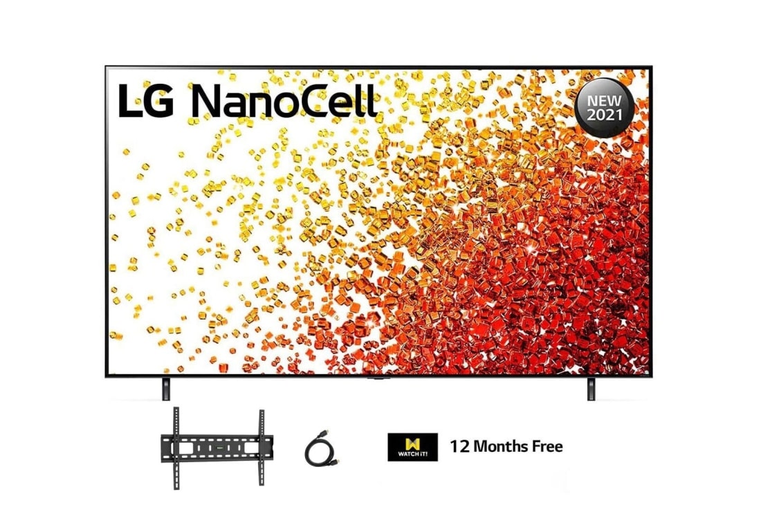 LG NanoCell TV 86 Inch NANO90 Series, Cinema Screen Design 4K Cinema HDR WebOS Smart AI ThinQ Full Array Dimming Pro - 86NANO90VPA (New), A front view of the LG NanoCell TV, 86NANO90VPA