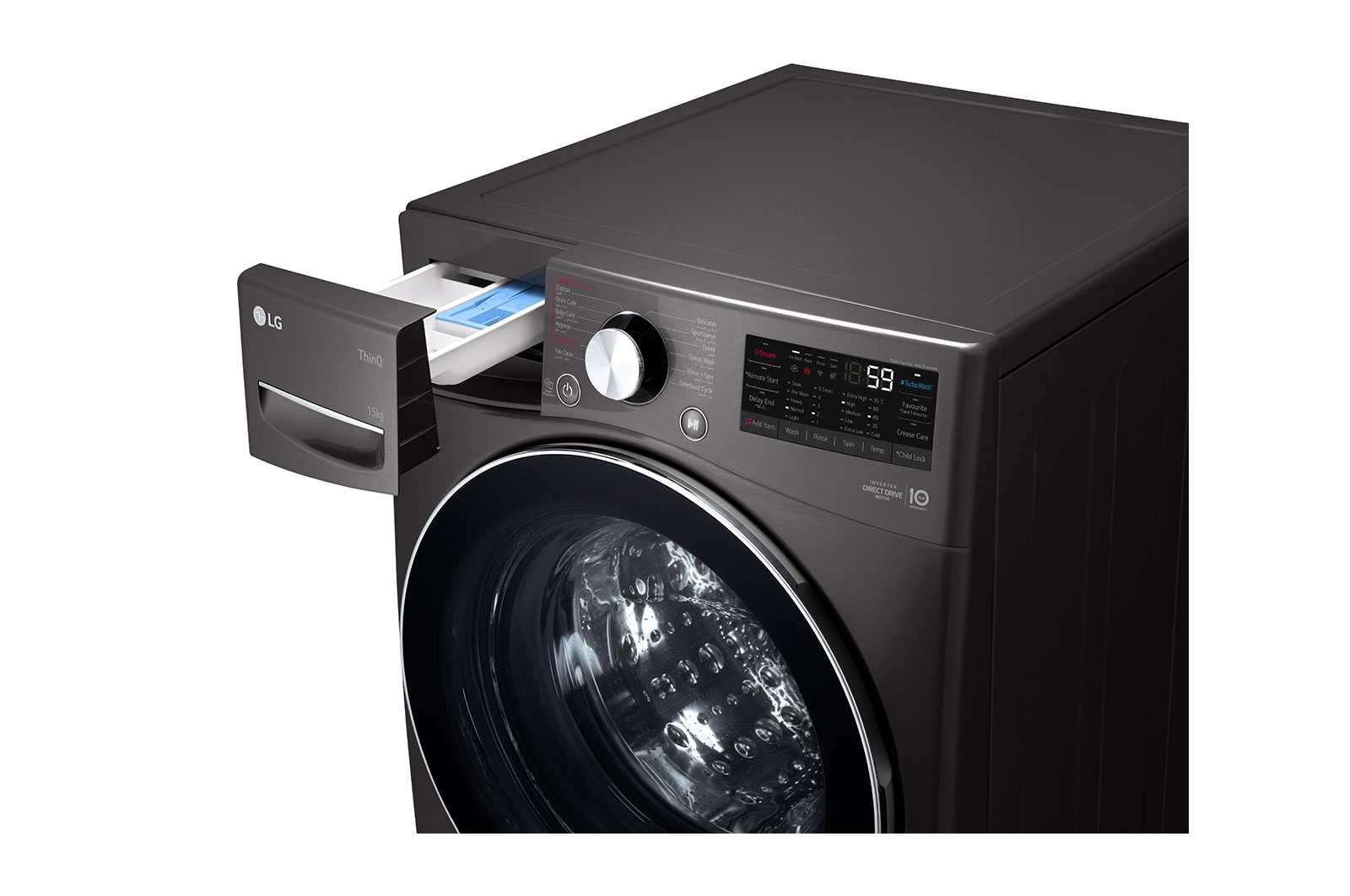 LG 15 kg Front load washing machine with AI DD™ (Intelligent Care with